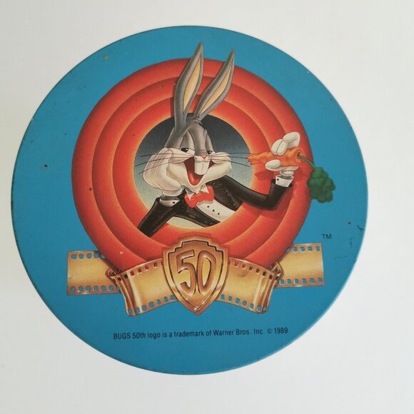 Vintage Bugs Bunny Tin, Warner Brothers "Happy Birthday Bugs" Brach's Candy - Picture 6 of 9